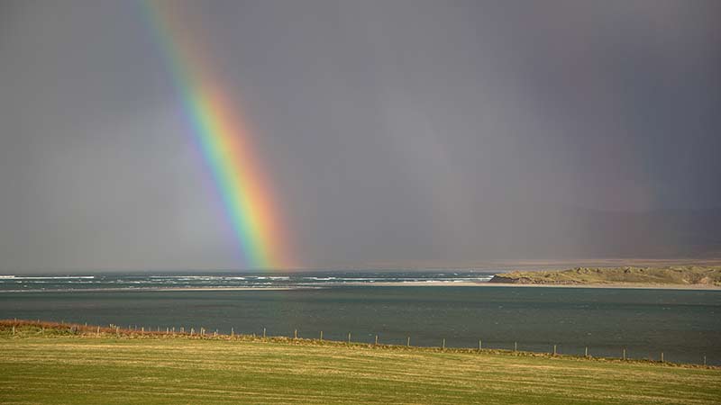 Rainbow and Shower over Loch Gruinart and Killinallan Point