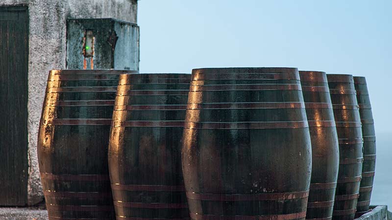 Whisky Casks at the Filling Store at Bunnahabhain Distillery